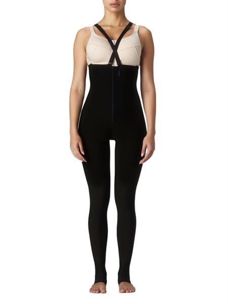 MAAM Kompressions Leggins, Geschlossener Schritt, Hoher Bund & Fußteil, mittel, L, schwarz