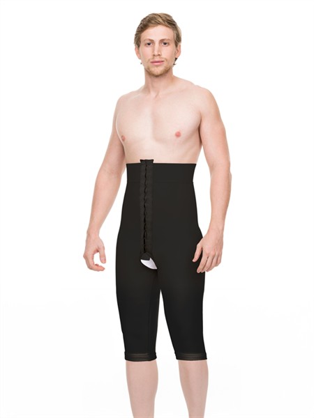 Herren Panty, knielang mit Front Haken & Ösenverschluss